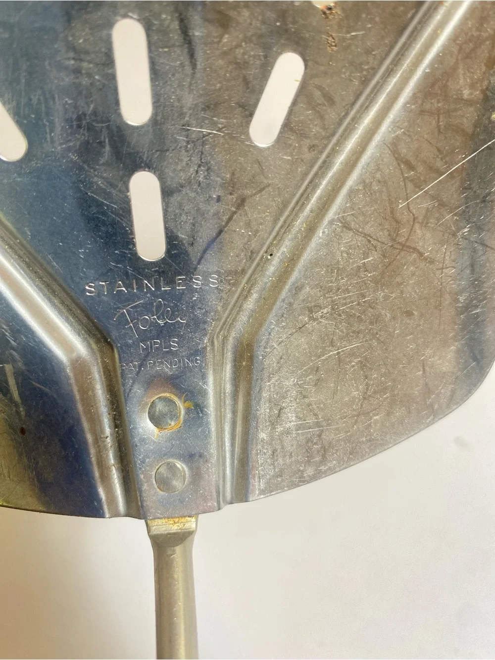 Vintage Foley MPLS Stainless Steel Slotted Spatula Turner